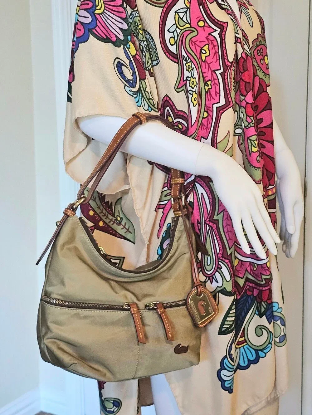 Dooney & Bourke Olive Hobo Bag - Vintage